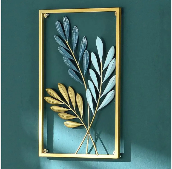 Golden Leaf Metal Wall Art Set