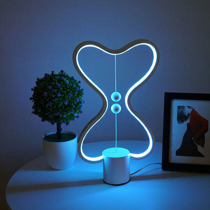 7 Colors Balance Lamp LED Night Light USB Powered Home Decor Bedroom Office Table Night Lamp Light