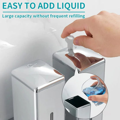 Lamgool Square Soap Dispenser Shower Gel Dispenser Wall Mount Shampoo Liquid Dispenser Household Bathroom Accessories Kitchen