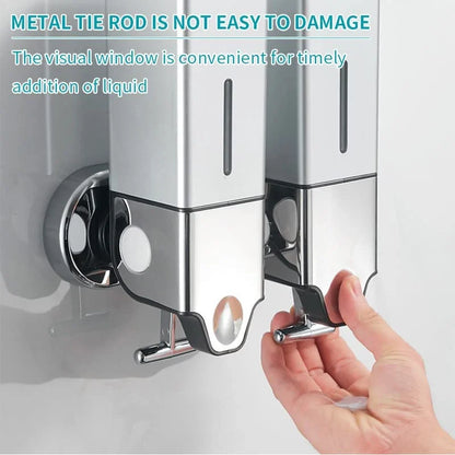 Lamgool Square Soap Dispenser Shower Gel Dispenser Wall Mount Shampoo Liquid Dispenser Household Bathroom Accessories Kitchen