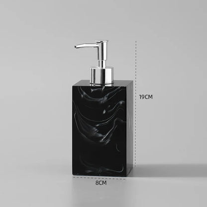 Hotel Hand Sanitizer Bottle Marbled Square Resin Soap Dispenser Travel Portable Lotion Bottle Shampoo Bottle Bathroom Accessorie