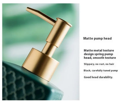 Nordic Ceramic Soap Dispenser Square Lotion Bottle Shampoo Conditioner Sub Bottle Shower Gel Bottle Bathroom Accessories