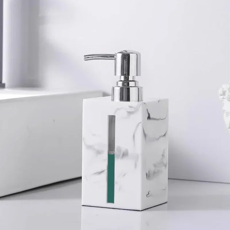 Hotel Hand Sanitizer Bottle Marbled Square Resin Soap Dispenser Travel Portable Lotion Bottle Shampoo Bottle Bathroom Accessorie